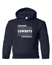 Load image into Gallery viewer, Addison Cowboys Repeat - Hooded Sweatshirt - YOUTH