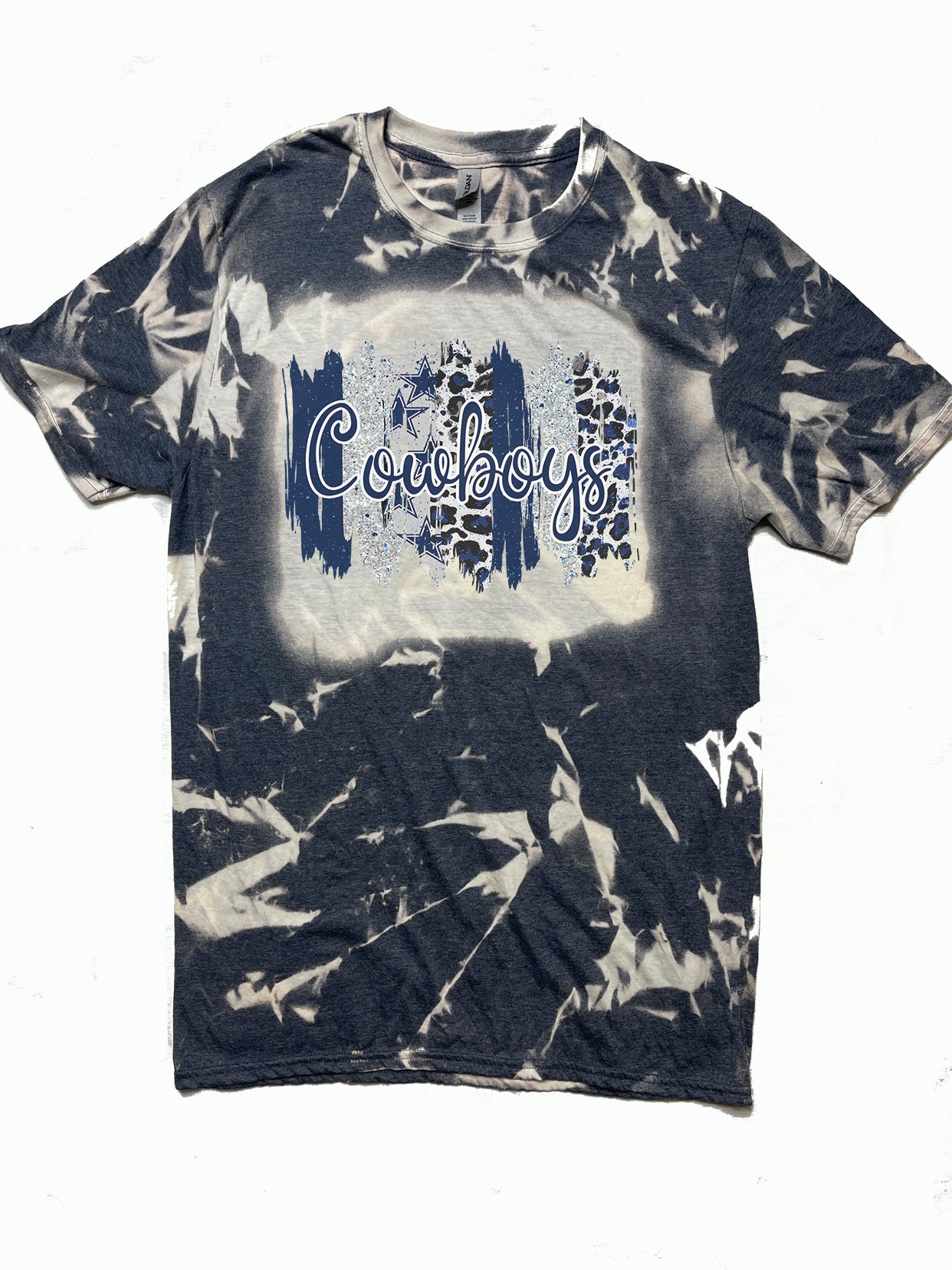 Acid Wash Cowboys Brush Stroke T-shirt - ADULT – Addison Cowboys Merch