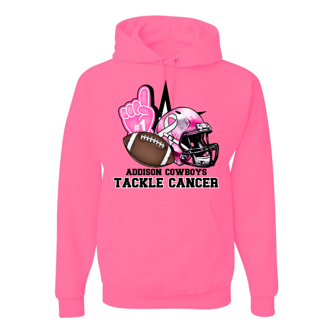 Pink Tackle Cancer - Hooded Sweatshirt - YOUTH