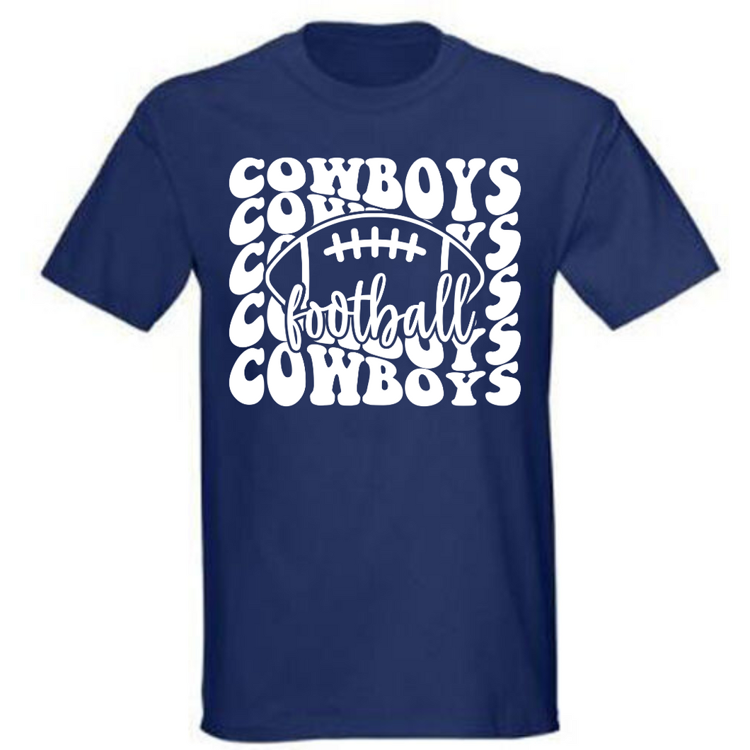 Cowboys Football Repeat - T-shirt - ADULT