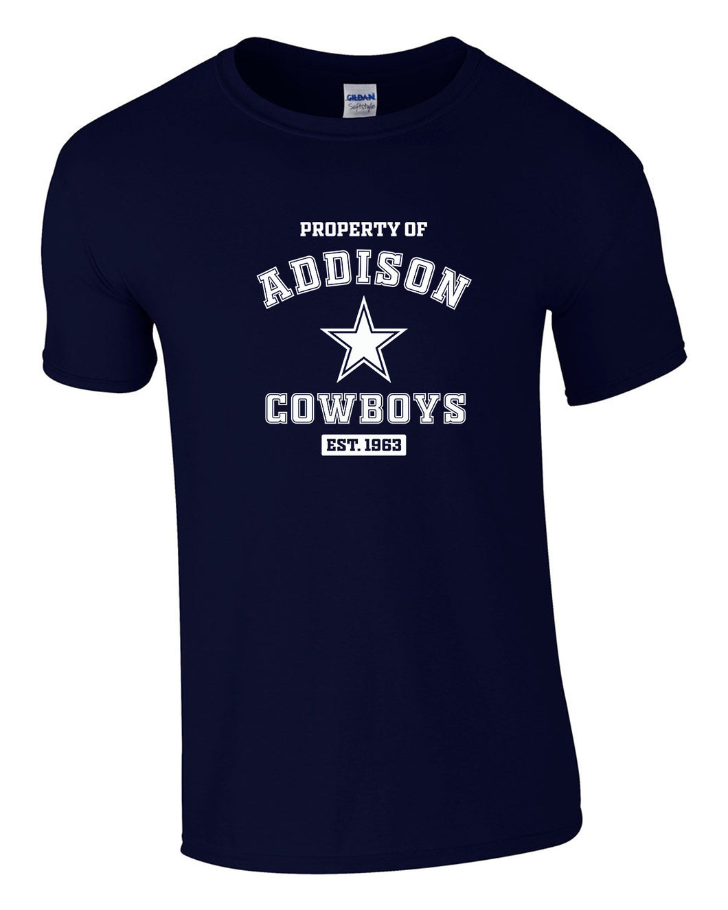 Property of Addison Cowboys Football T-shirt - YOUTH