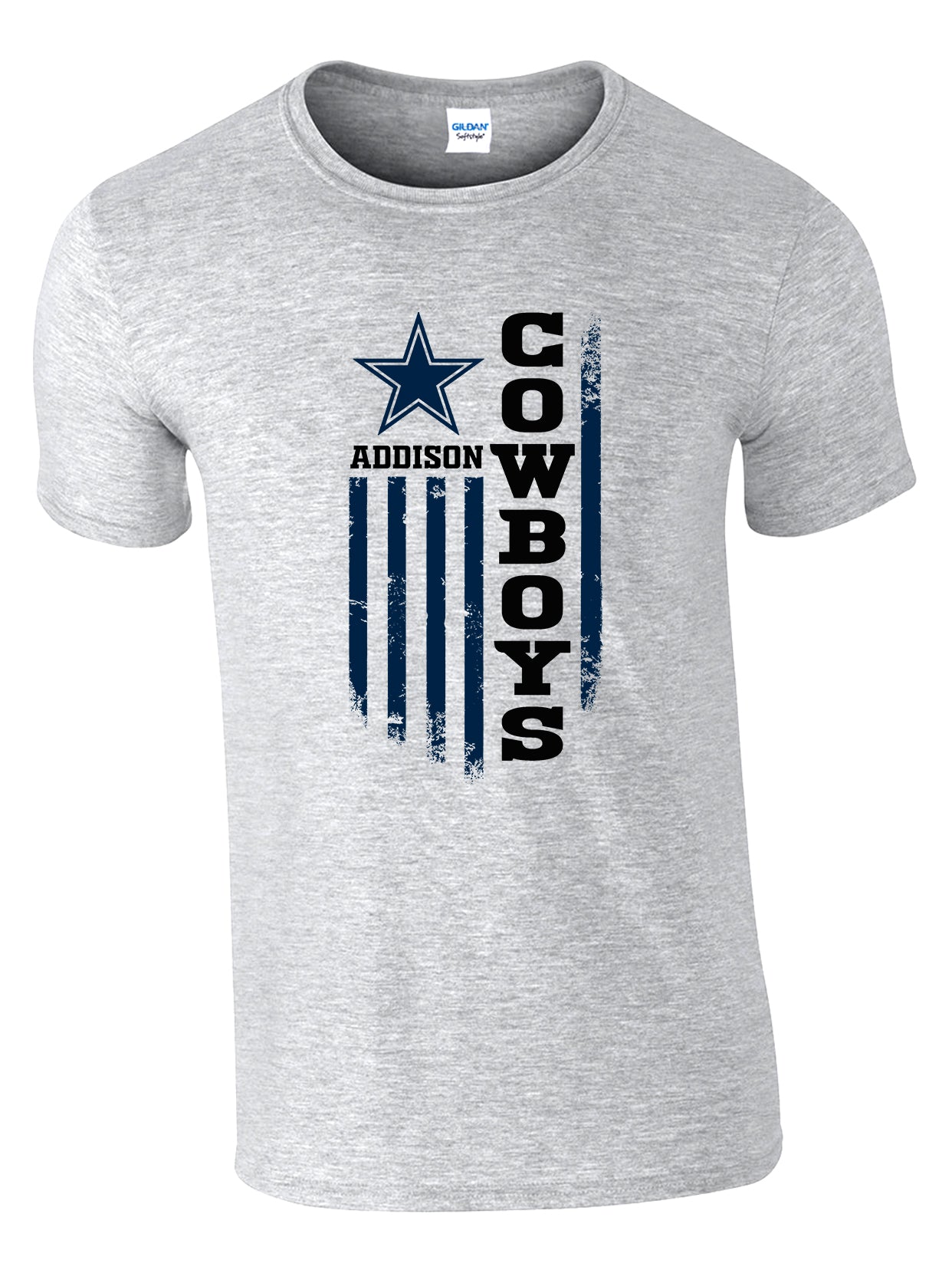 Addison Cowboys Flag - T-shirt -ADULT – Addison Cowboys Merch