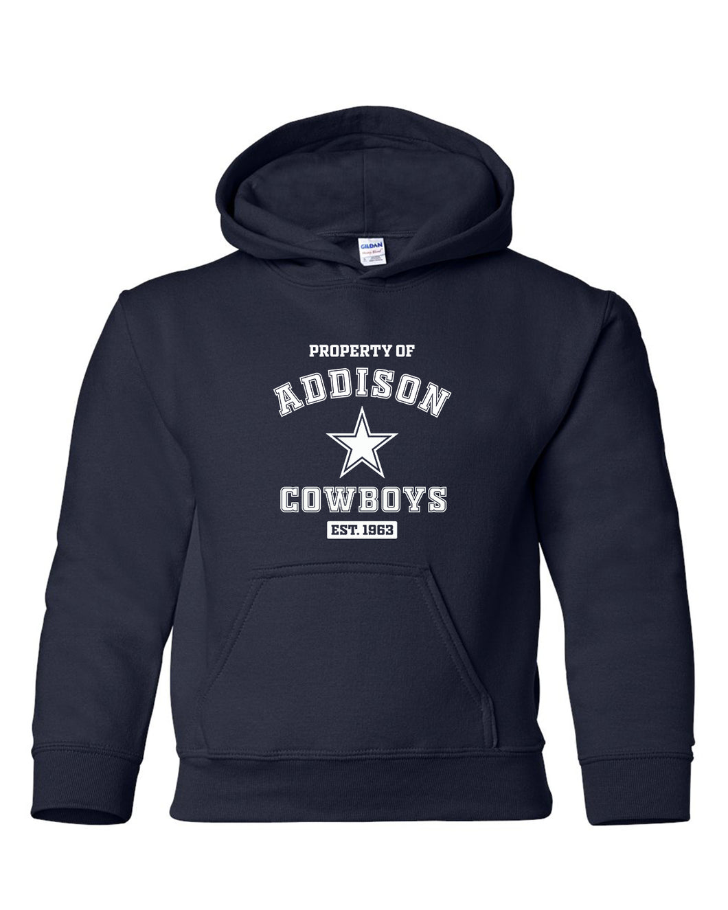 Property of Addison Cowboys - Hooded Sweatshirt - YOUTH