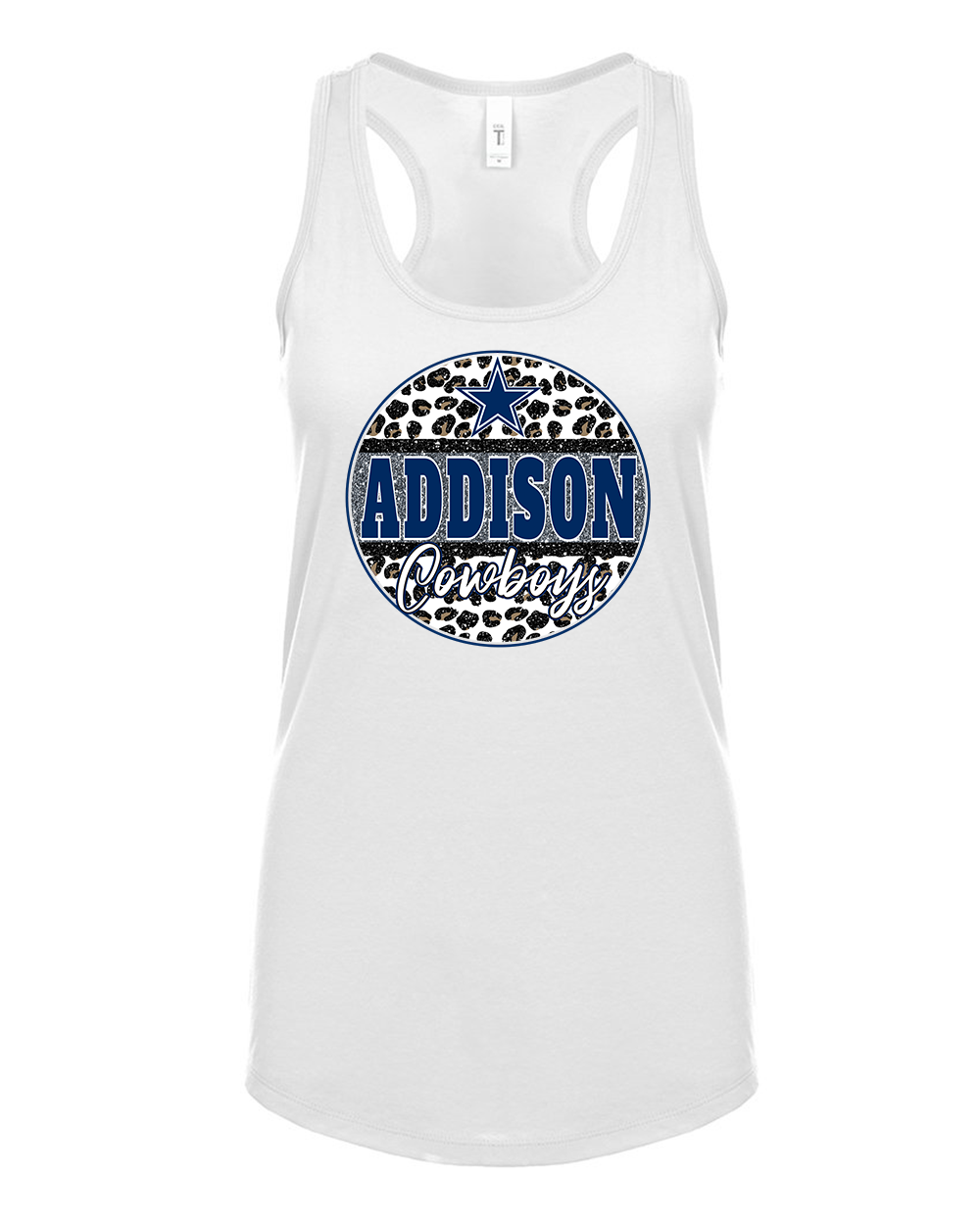 Addison Cowboys Leopard Circle - Tank Top - ADULT